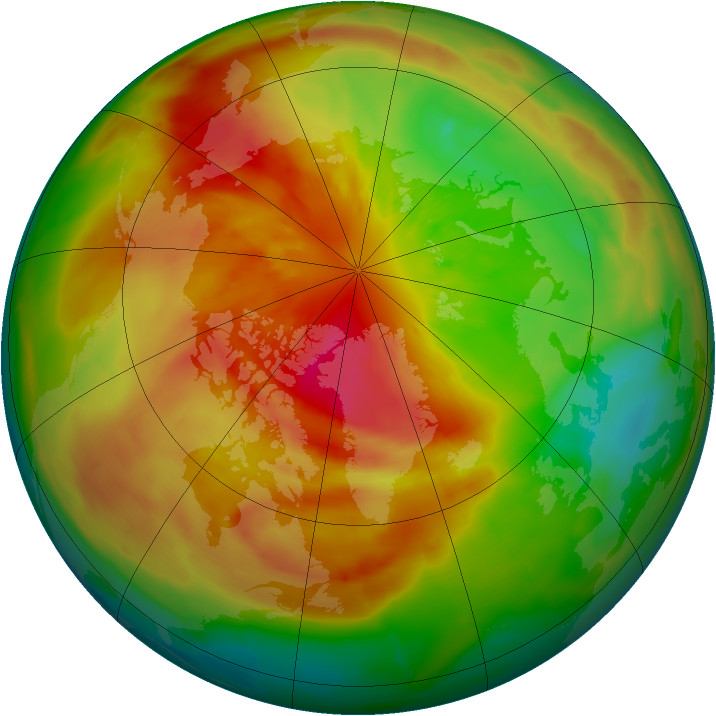 Arctic ozone map for 18 March 2014